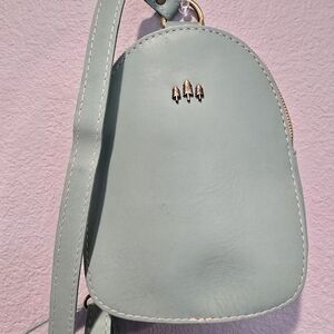 Portland Leather Sling Bag in Mint